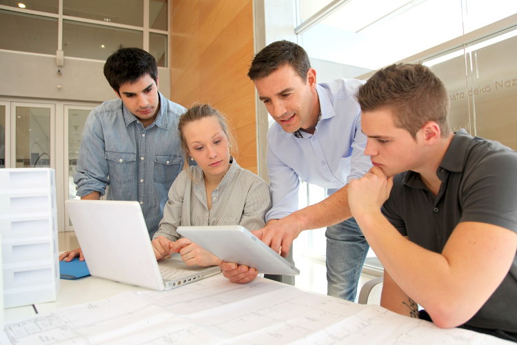 Boss instructs new interns