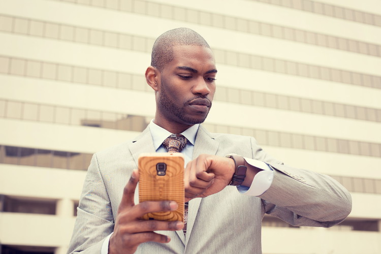 Candidate waits for phone interview